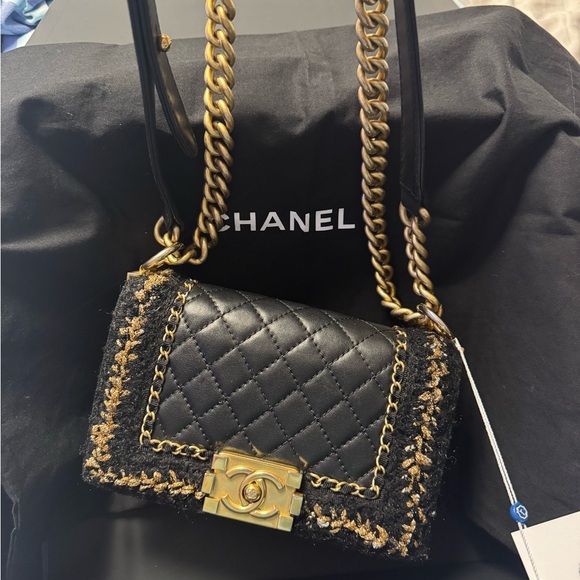 Chanel LIMITED EDITION SMALL BOY BAG TWEED JACKET - Picture 2 of 5